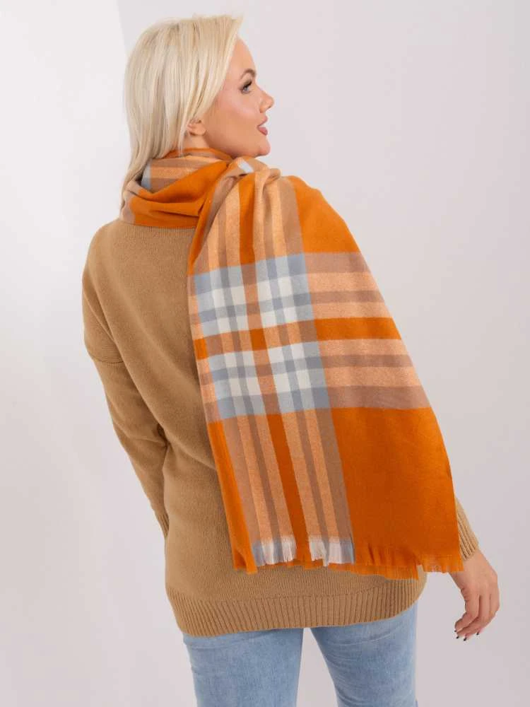 Wool Fashion Italia Šalikas-AT-SZ-23125-1,26-tamsiai oranžinis
