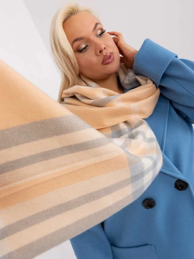 Wool Fashion Italia Šalikas-AT-SZ-23125-1,26-persikas