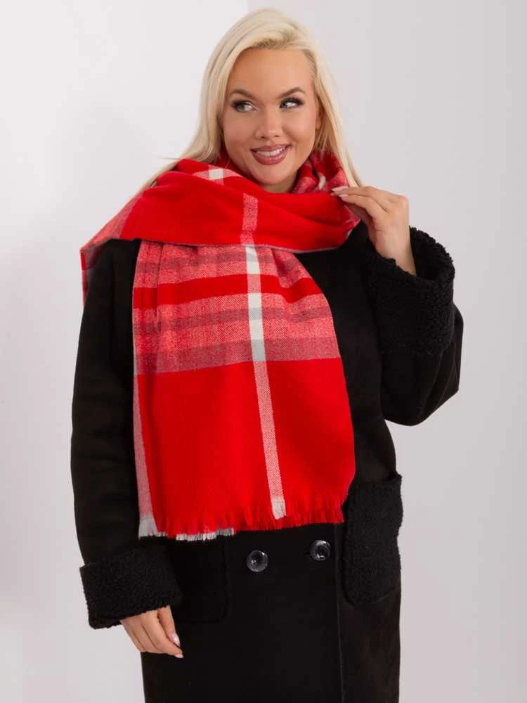 Wool Fashion Italia Šalikas-AT-SZ-23125-1,26-raudonas