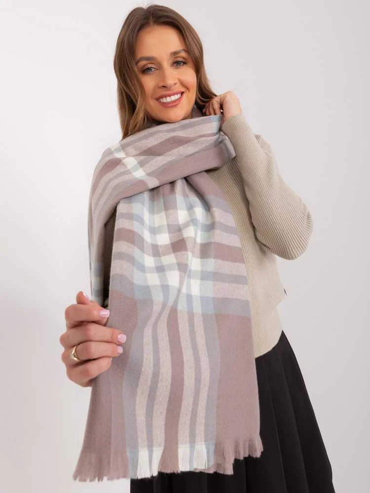 Wool Fashion Italia Šalikas-AT-SZ-23125-1,26-šviesiai violetinis