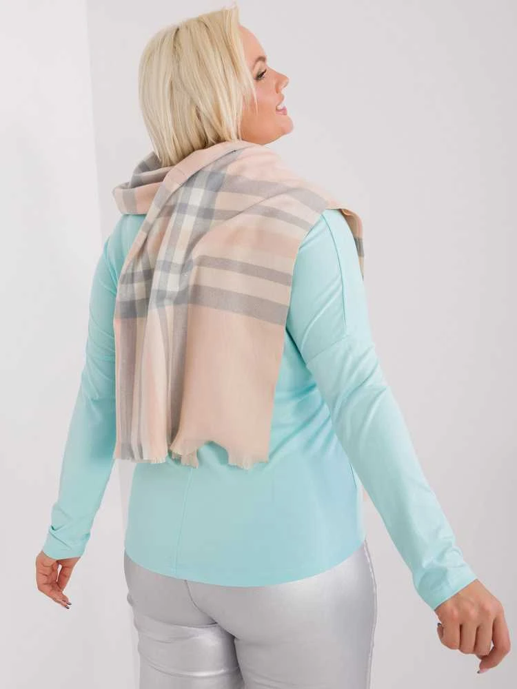 Wool Fashion Italia Šalikas-AT-SZ-23125-1,26-šviesiai rožinis