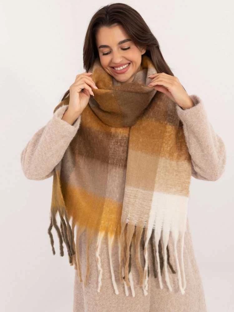 Wool Fashion Italia Šalikas-AT-SZ-2312501.62-rudas