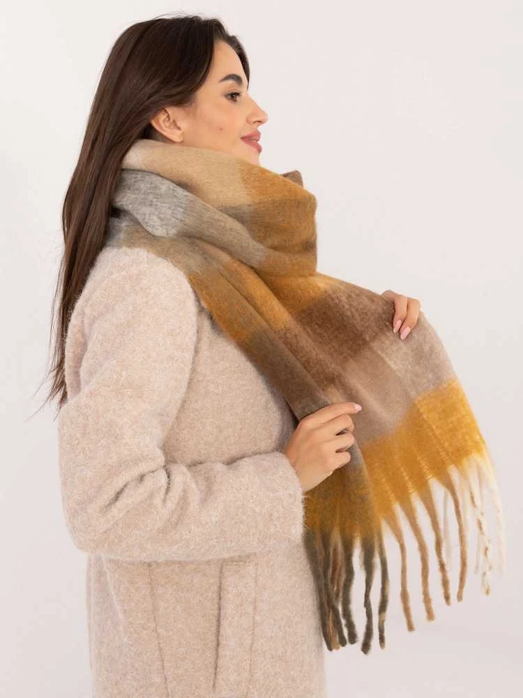 Wool Fashion Italia Šalikas-AT-SZ-2312501.62-rudas