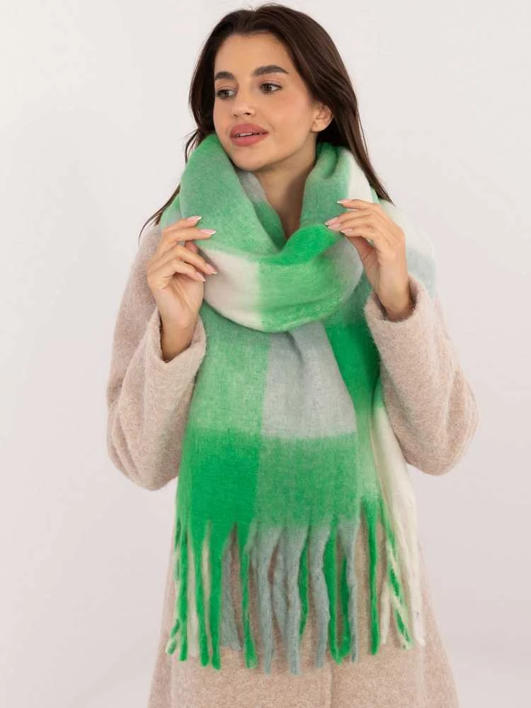 Wool Fashion Italia Šalikas-AT-SZ-2312502.53-žalias