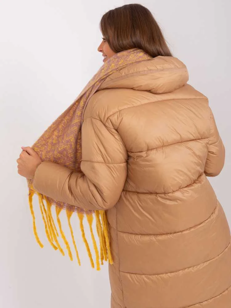 Wool Fashion Italia Šalikas-AT-SZ-23125.75-tamsiai geltonas