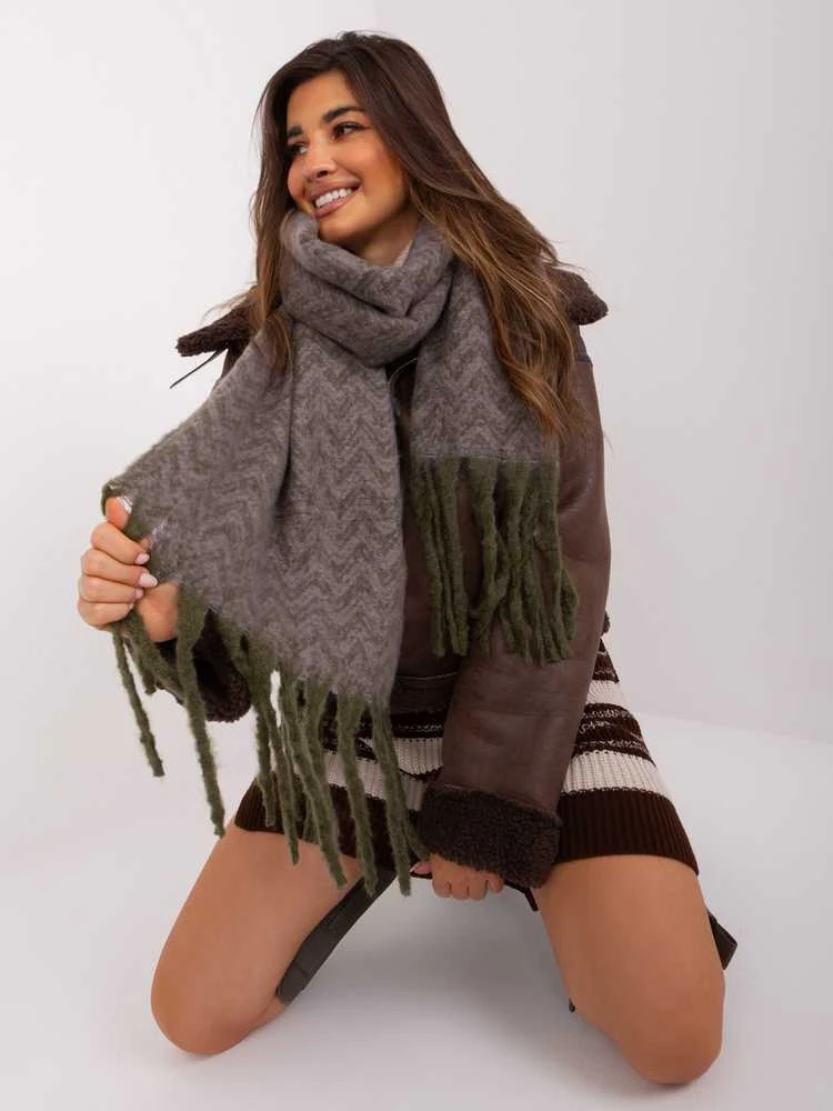 Wool Fashion Italia Šalikas-AT-SZ-23125.75-khaki