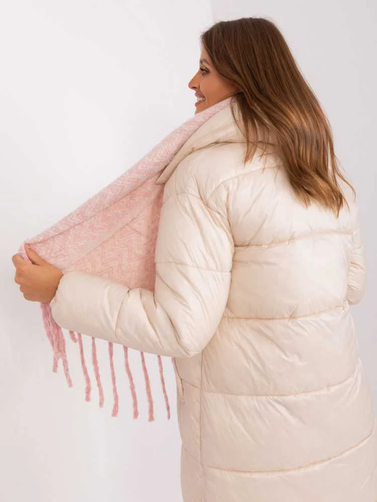 Wool Fashion Italia Šalikas-AT-SZ-23125.75-šviesiai rožinis