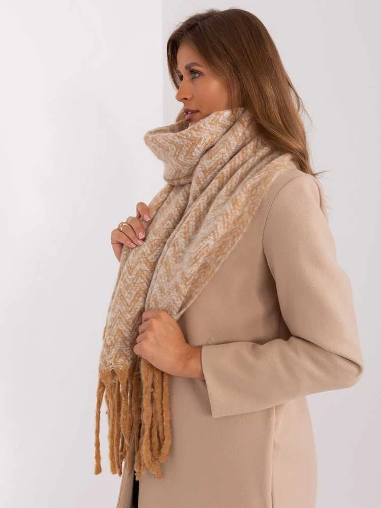 Wool Fashion Italia Šalikas-AT-SZ-23125.75-šviesus kupranugaris