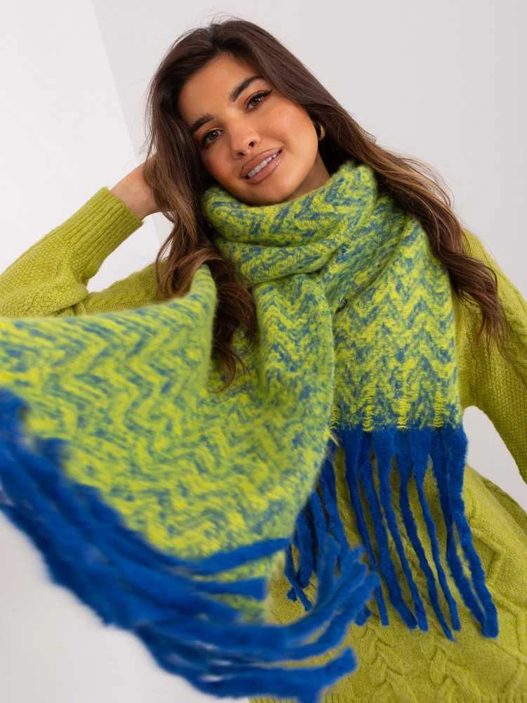 Wool Fashion Italia Šalikas-AT-SZ-23125.75-tamsiai mėlynas