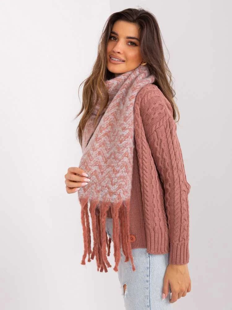 Wool Fashion Italia Šalikas-AT-SZ-23125.75-tamsiai oranžinis