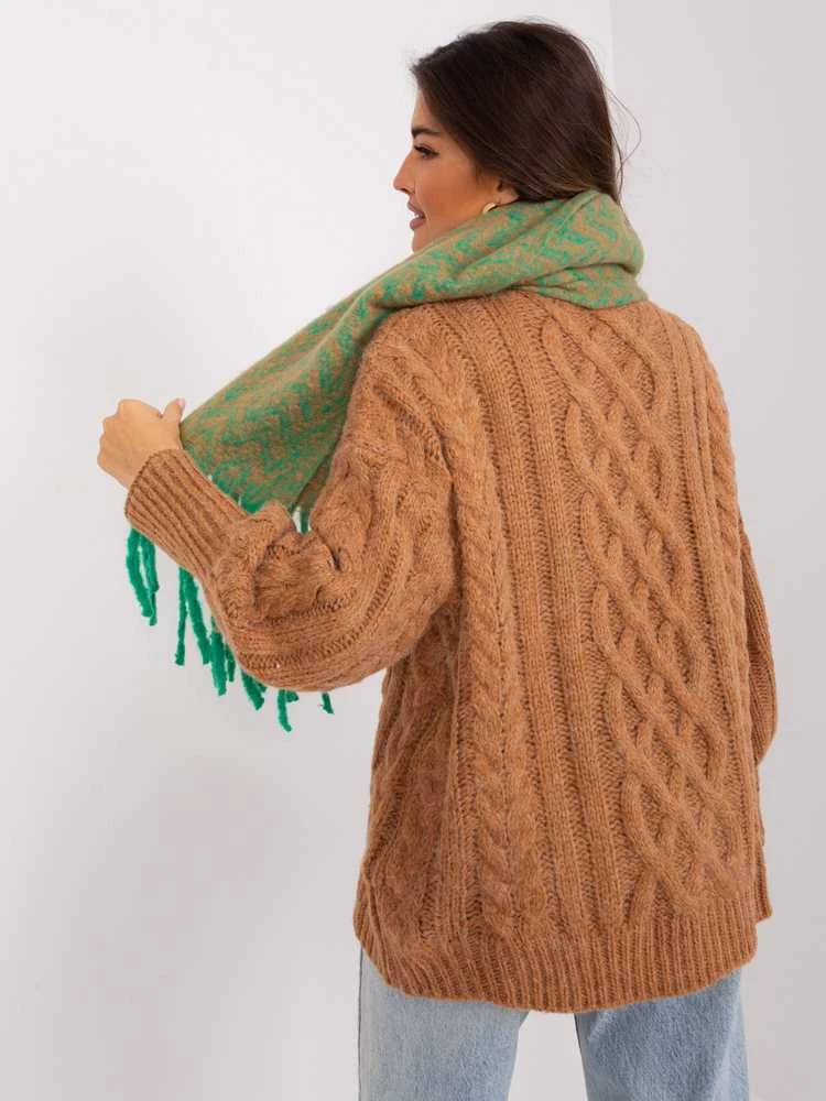 Wool Fashion Italia Šalikas-AT-SZ-23125.75-žalias