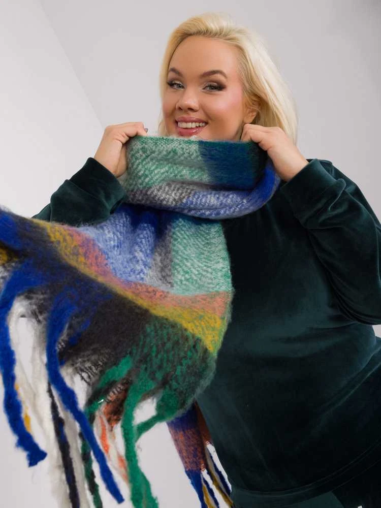 Wool Fashion Italia Šalikas-AT-SZ-2313.31-tamsiai mėlynas