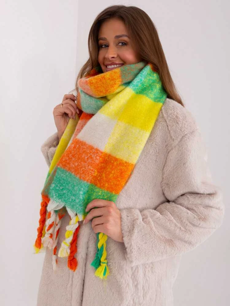 Wool Fashion Italia Šalikas-AT-SZ-2313501.97-šviesiai žalias