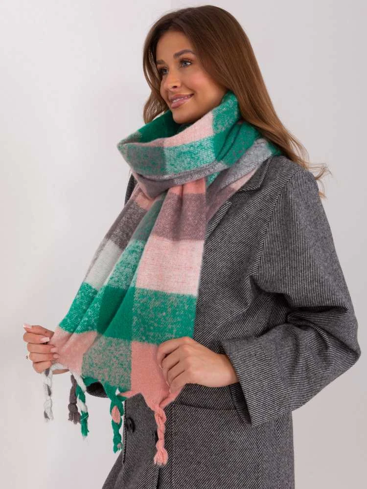Wool Fashion Italia Šalikas-AT-SZ-2313501.97-žalias