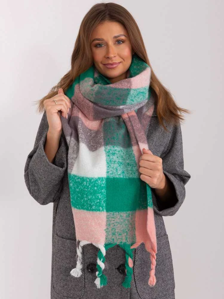 Wool Fashion Italia Šalikas-AT-SZ-2313501.97-žalias