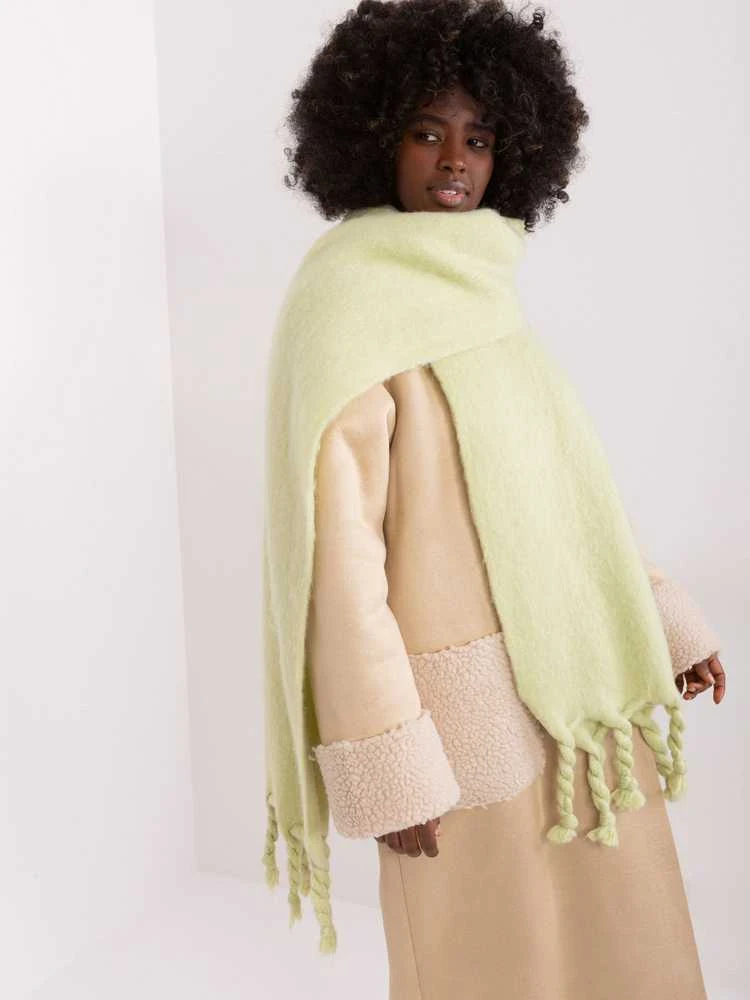 Wool Fashion Italia Šalikas-AT-SZ-2313502.20P-šviesiai žalias