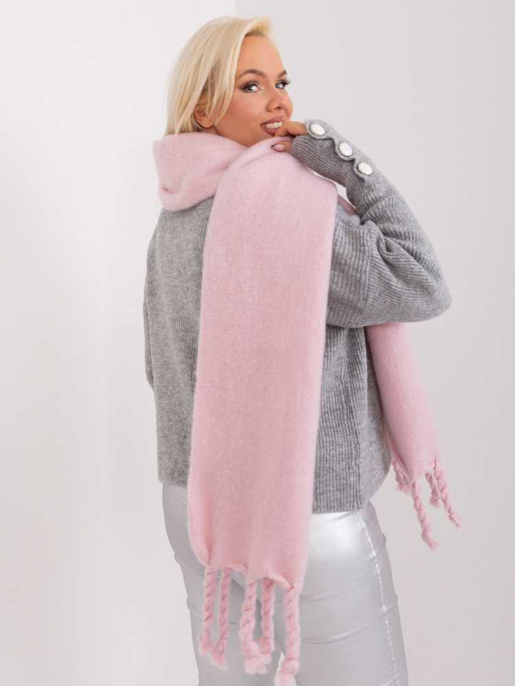 Wool Fashion Italia Šalikas-AT-SZ-2313502.31P-jasny rožinė