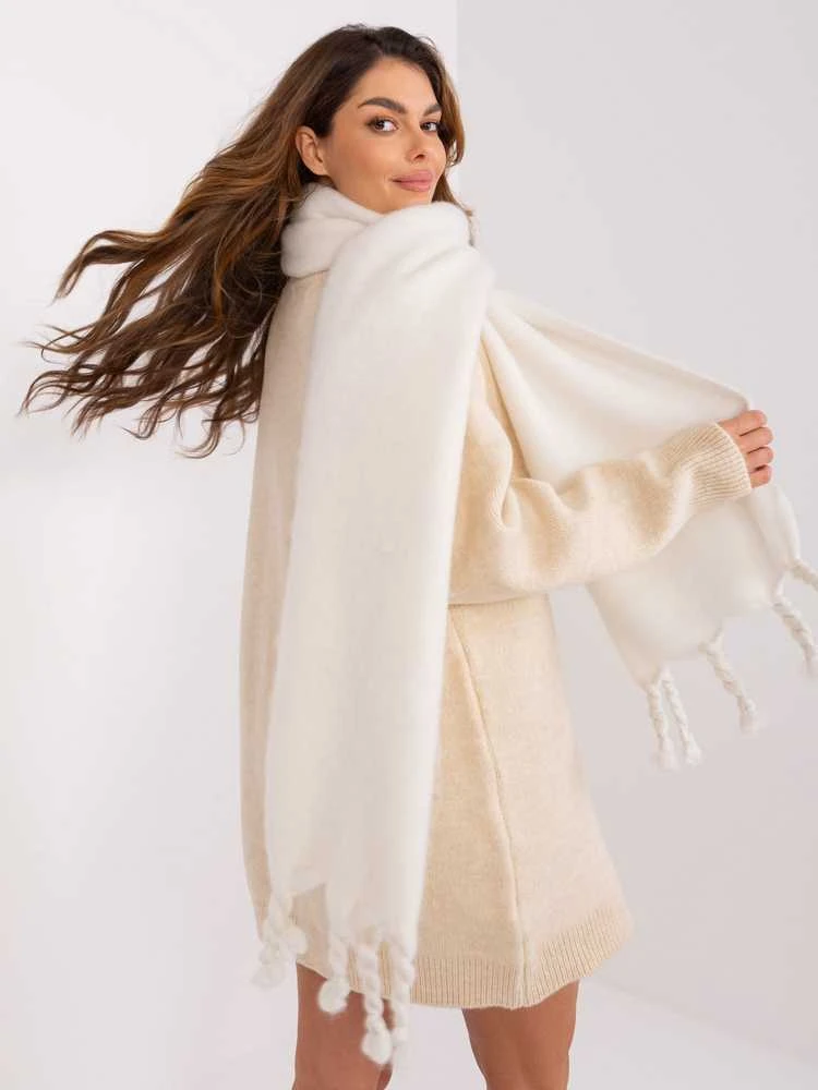 Wool Fashion Italia Šalikas-AT-SZ-2313502.47P-ekru