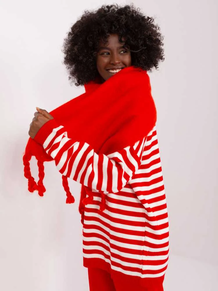 Wool Fashion Italia Šalikas-AT-SZ-2313502.47P-raudonas