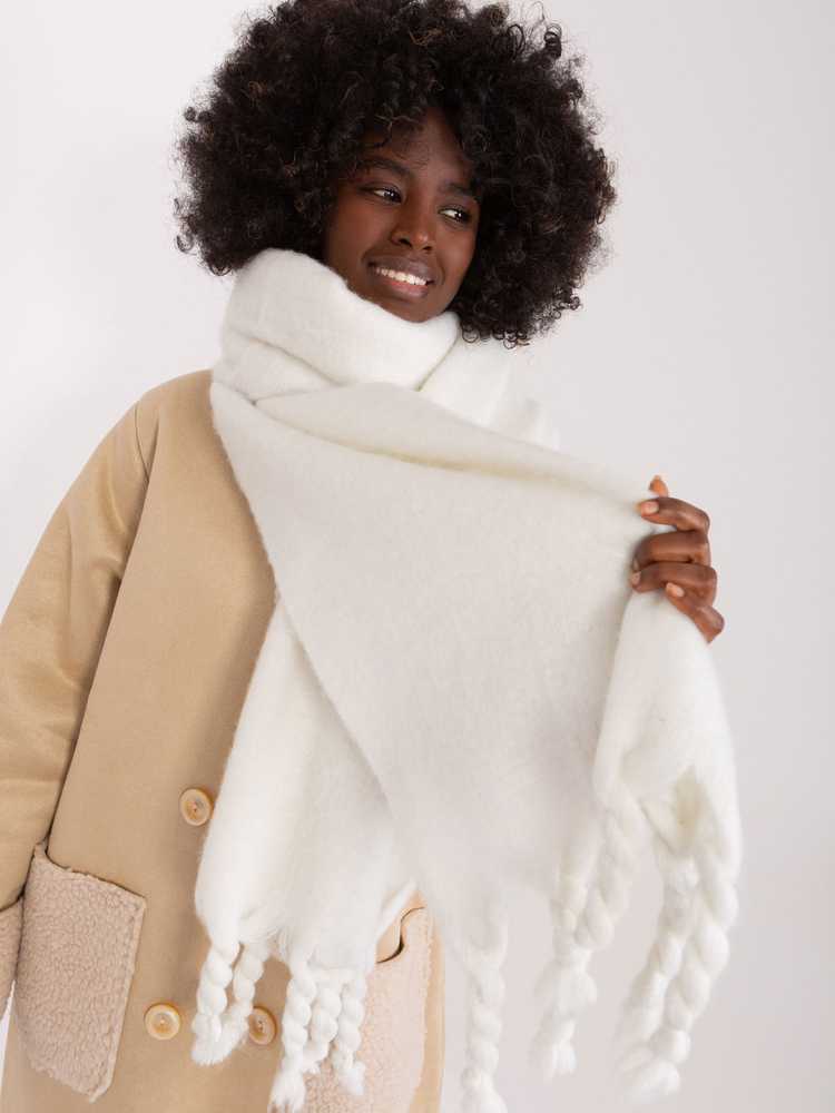 Wool Fashion Italia Šalikas-AT-SZ-2313502.63P-baltas