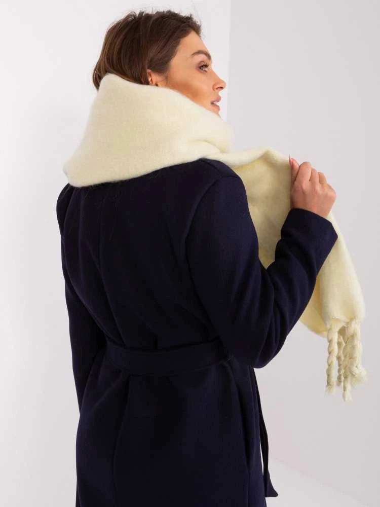 Wool Fashion Italia Šalikas-AT-SZ-2313502.63P-šviesiai geltonas