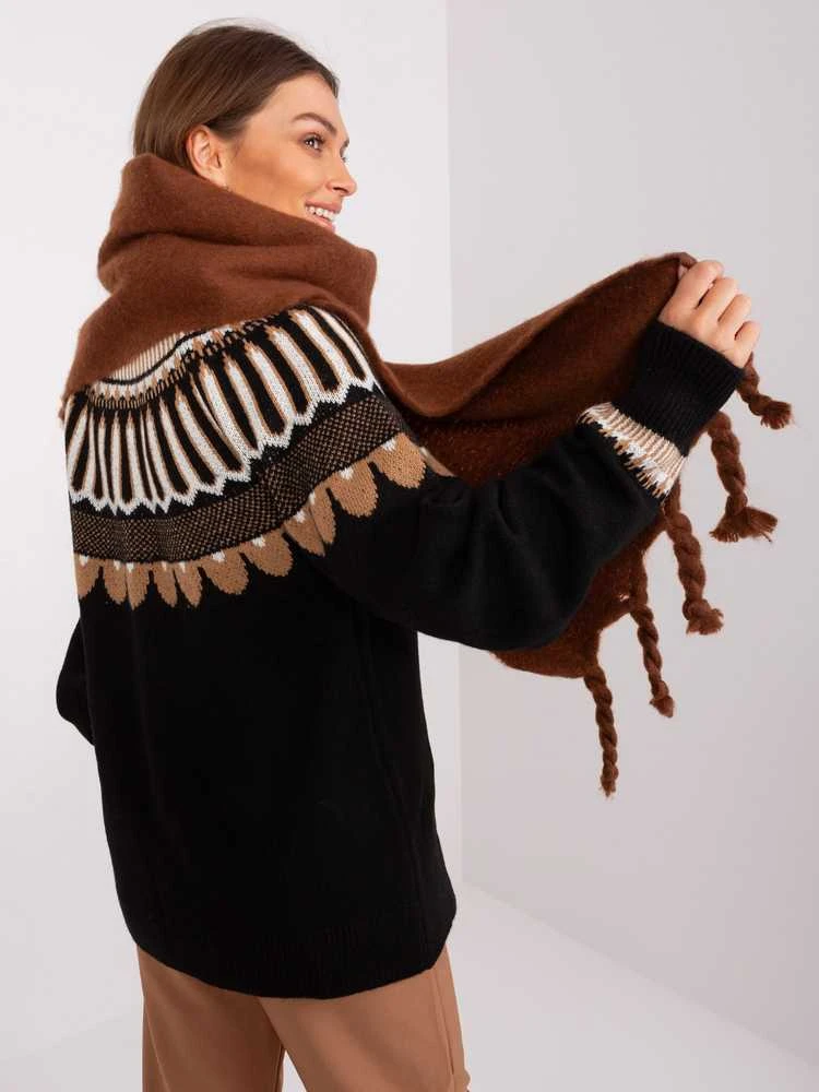 Wool Fashion Italia Šalikas-AT-SZ-2313502.76P-rudas
