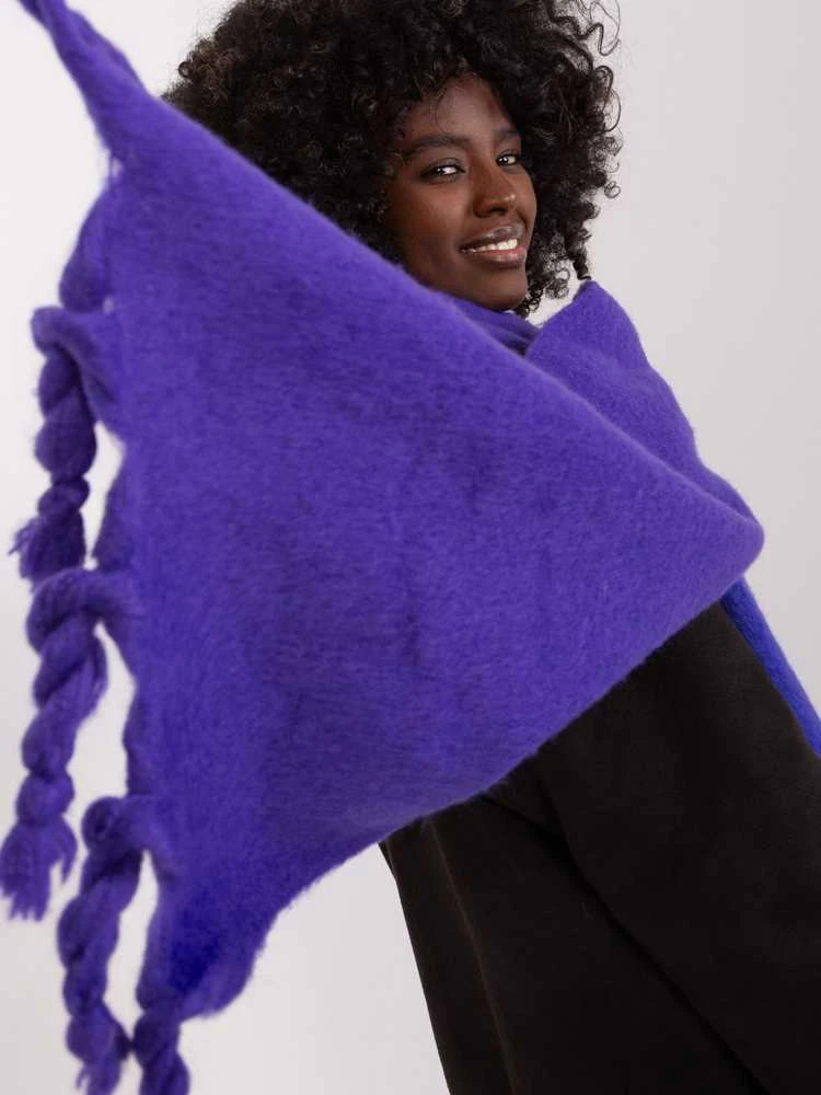Wool Fashion Italia Šalikas-AT-SZ-2313502.94P-tamsiai violetinis