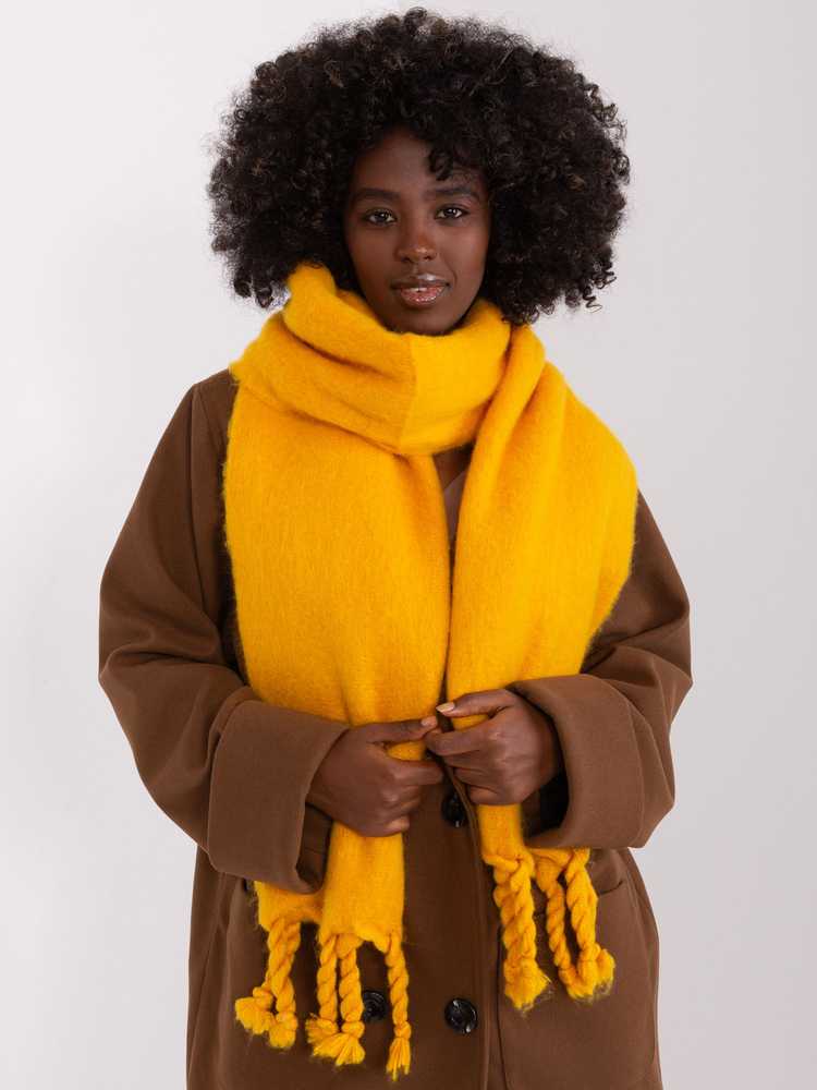 Wool Fashion Italia Šalikas-AT-SZ-2313502.94P-tamsiai geltonas