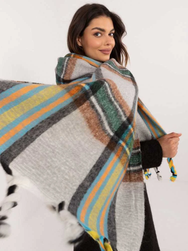 Wool Fashion Italia Šalikas-AT-SZ-231501.03X-pilkas