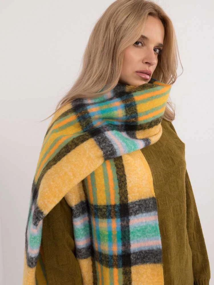 Wool Fashion Italia Šalikas-AT-SZ-231501.49-tamsiai geltonas