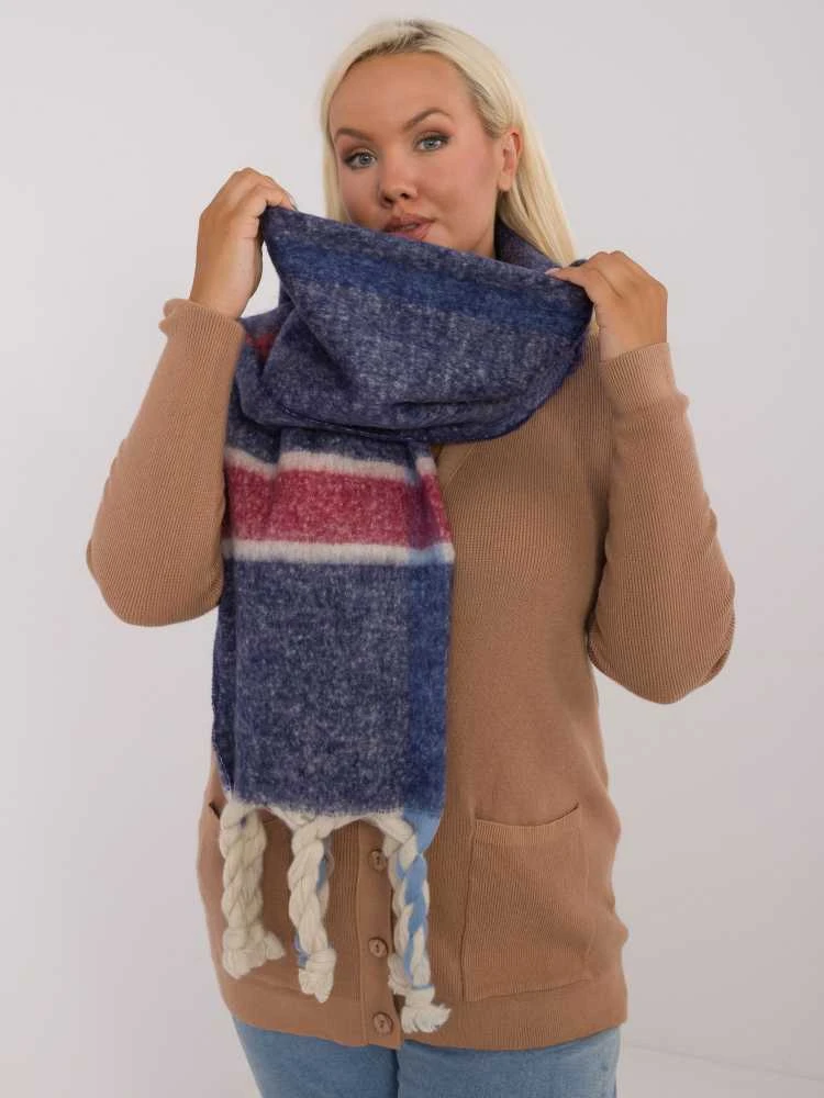Wool Fashion Italia Šalikas-AT-SZ-2315.33 - tamsiai mėlynas