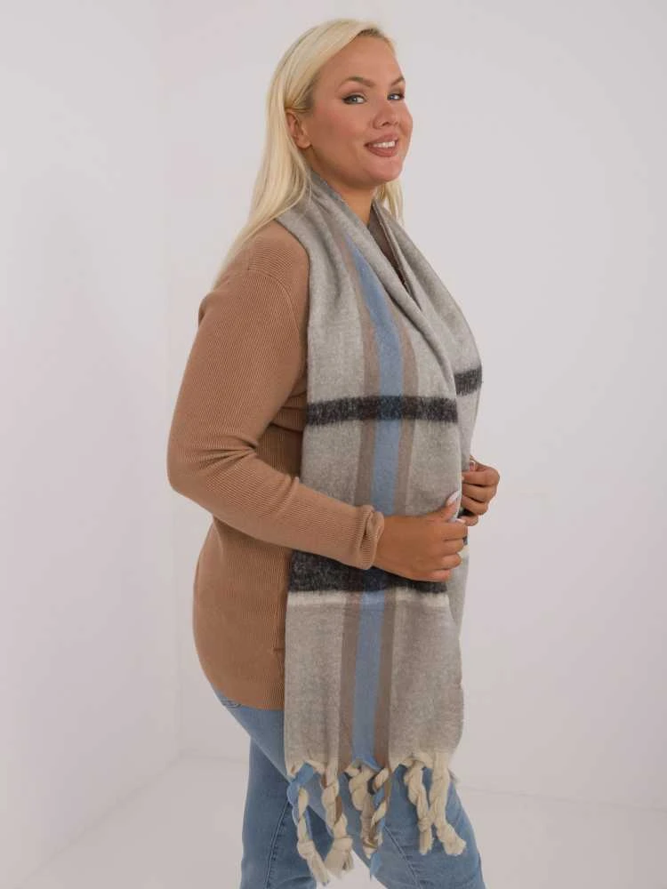 Wool Fashion Italia Šalikas-AT-SZ-2315.33-pilkas