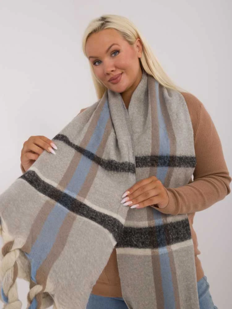 Wool Fashion Italia Šalikas-AT-SZ-2315.33-pilkas