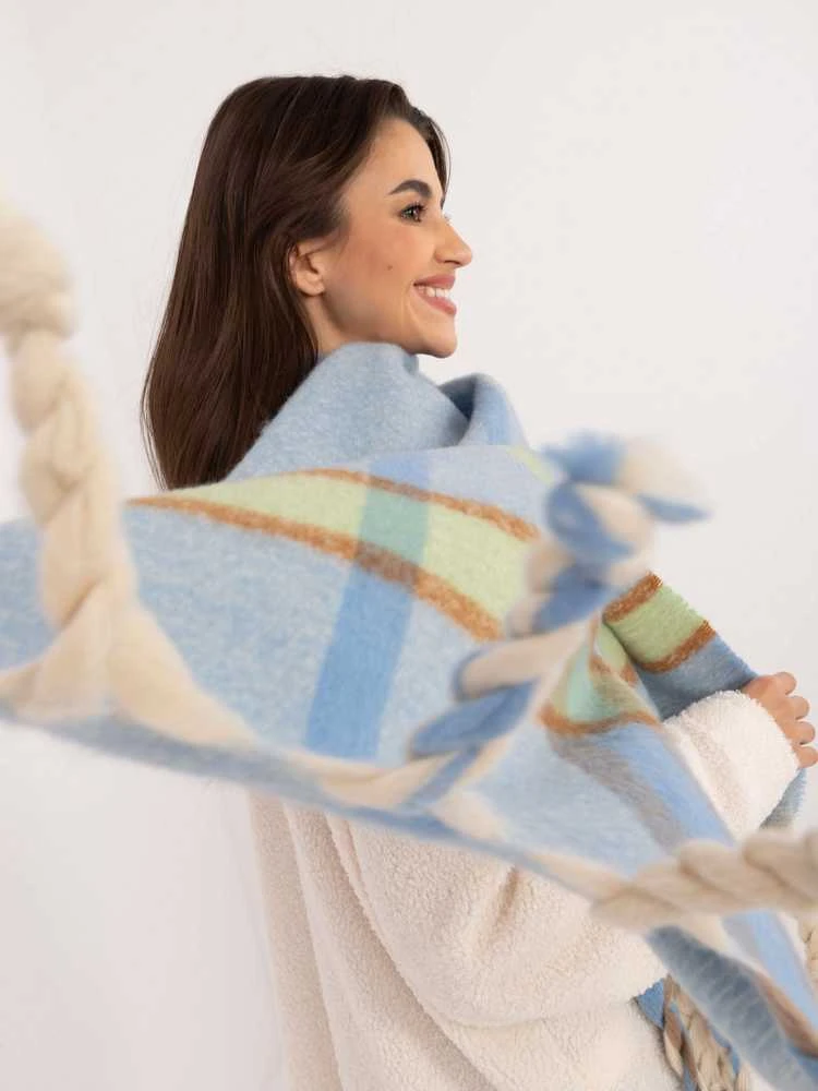 Wool Fashion Italia Šalikas-AT-SZ-2315.33-šviesiai mėlynas