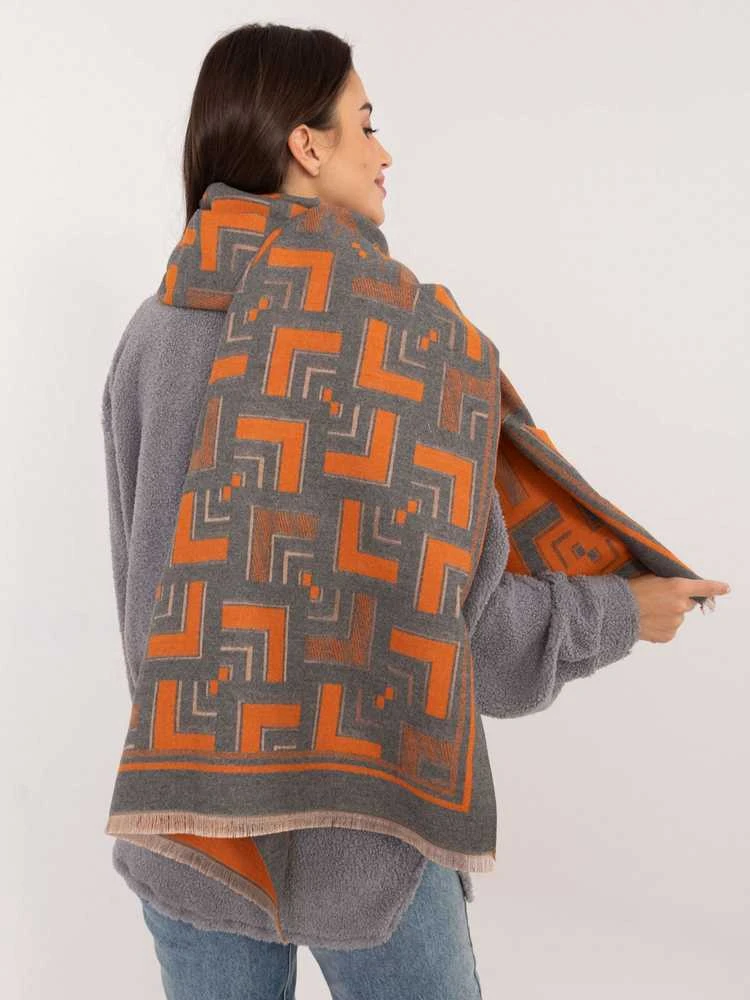 Wool Fashion Italia Šalikas-AT-SZ-23158.32-pilkas