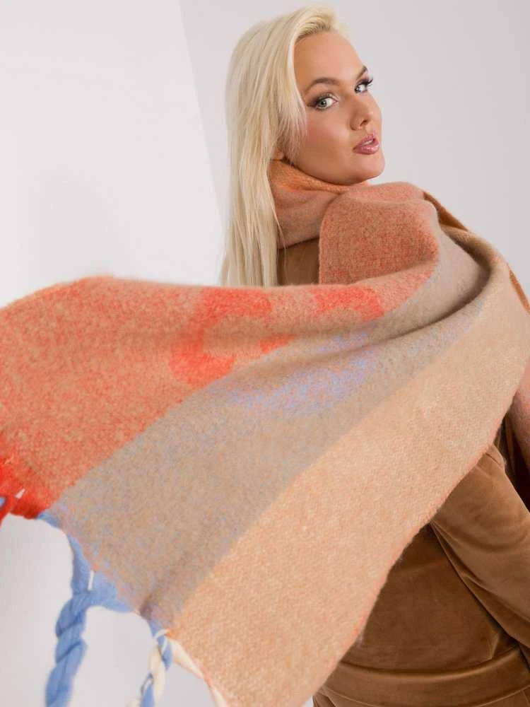 Wool Fashion Italia Šalikas-AT-SZ-2316.31P-šviesiai oranžinis
