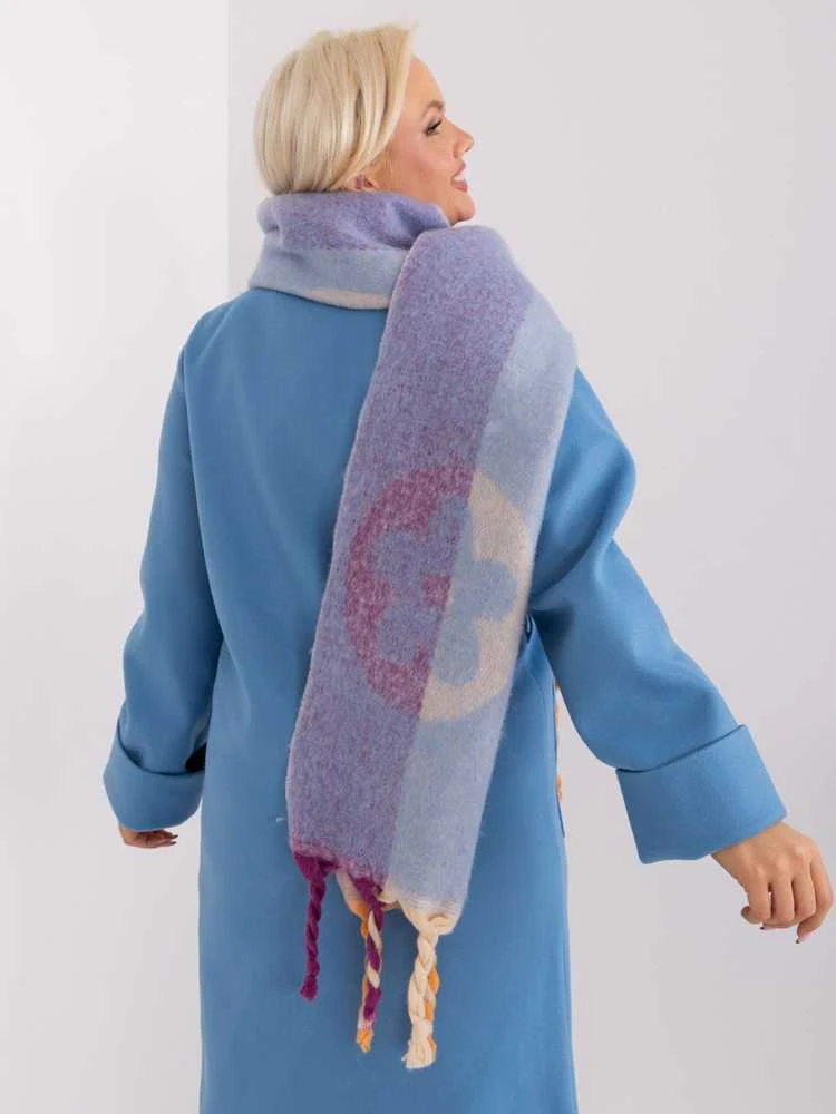 Wool Fashion Italia Šalikas-AT-SZ-2316.31P-šviesiai mėlynas