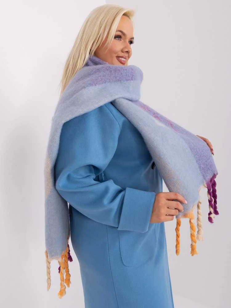 Wool Fashion Italia Šalikas-AT-SZ-2316.31P-šviesiai mėlynas