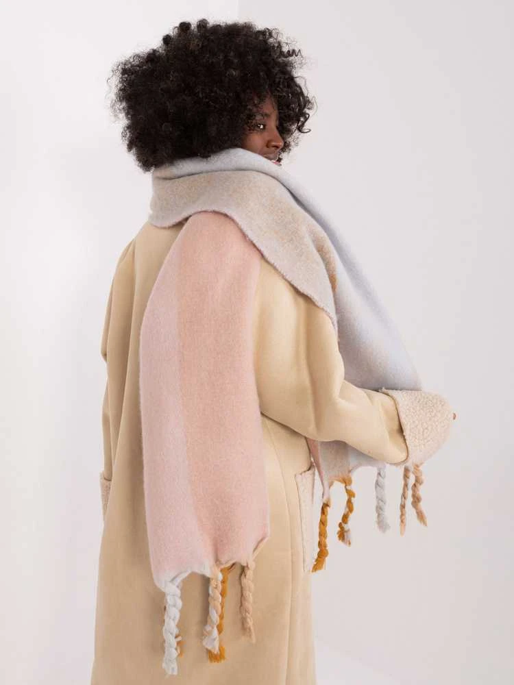 Wool Fashion Italia Šalikas-AT-SZ-2316.44P-šviesiai rožinis