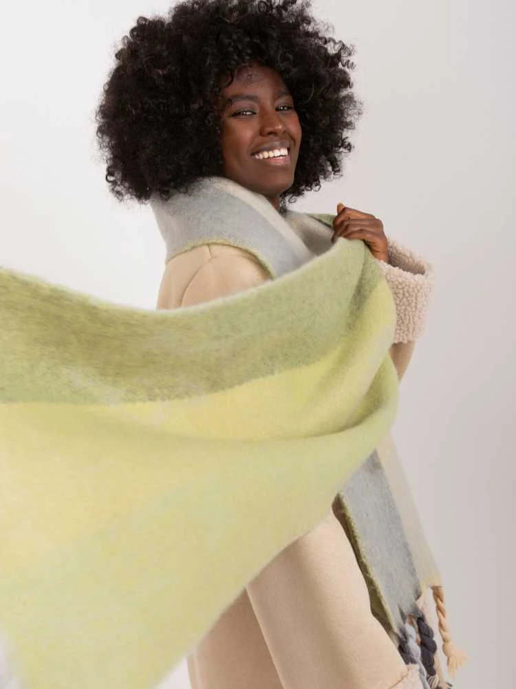 Wool Fashion Italia Šalikas-AT-SZ-2316.79-šviesiai žalias