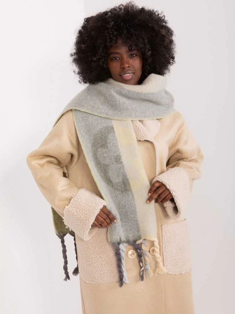 Wool Fashion Italia Šalikas-AT-SZ-2316.79-šviesiai žalias