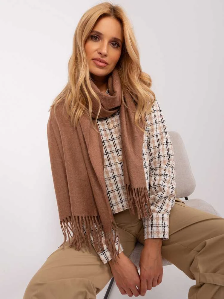 Wool Fashion Italia Šalikas-AT-SZ-23185.62P-rudas
