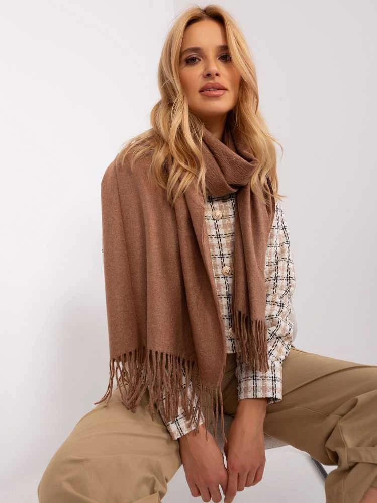 Wool Fashion Italia Šalikas-AT-SZ-23185.62P-rudas