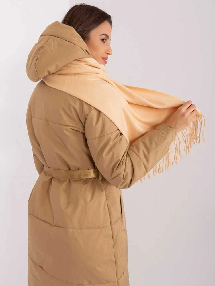Wool Fashion Italia Šalikas-AT-SZ-23185.62P-smėlio spalvos