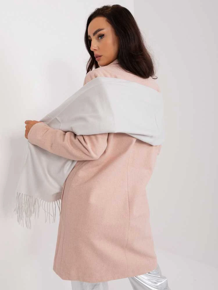 Wool Fashion Italia Šalikas-AT-SZ-23185.73P-šviesiai pilkas