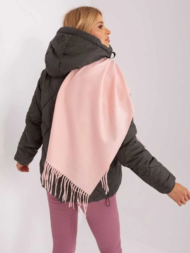 Wool Fashion Italia Šalikas-AT-SZ-23185.90P-šviesiai rožinis