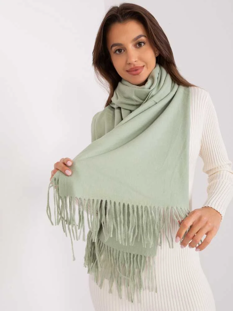 Wool Fashion Italia Šalikas-AT-SZ-23185.90P-pistacijos