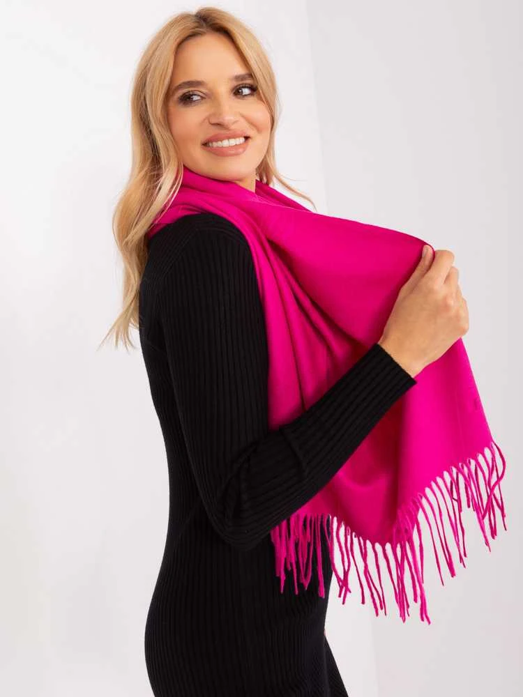 Wool Fashion Italia Šalikas-AT-SZ-23185.93P-fuksija