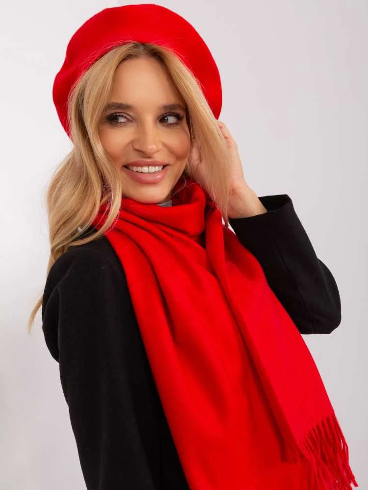 Wool Fashion Italia Šalikas-AT-SZ-23185.93P-raudonas