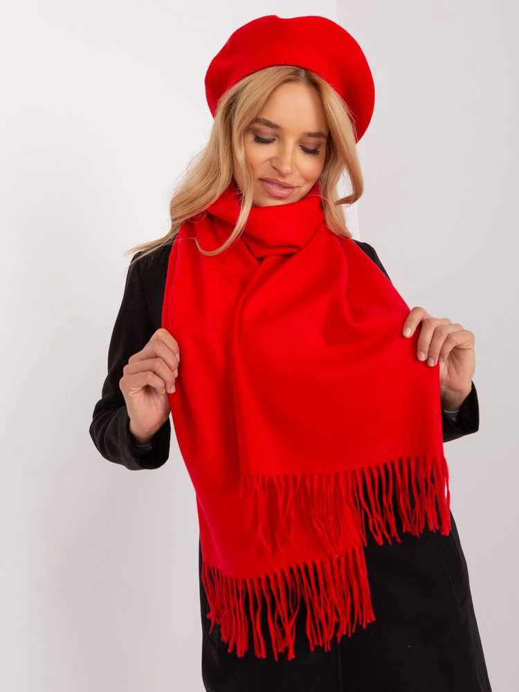 Wool Fashion Italia Šalikas-AT-SZ-23185.93P-raudonas